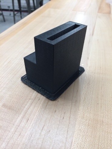 Speaker prototype - interior is shaped to optimize sound